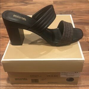 Michael Kors Black and Brown Heeled Shoes